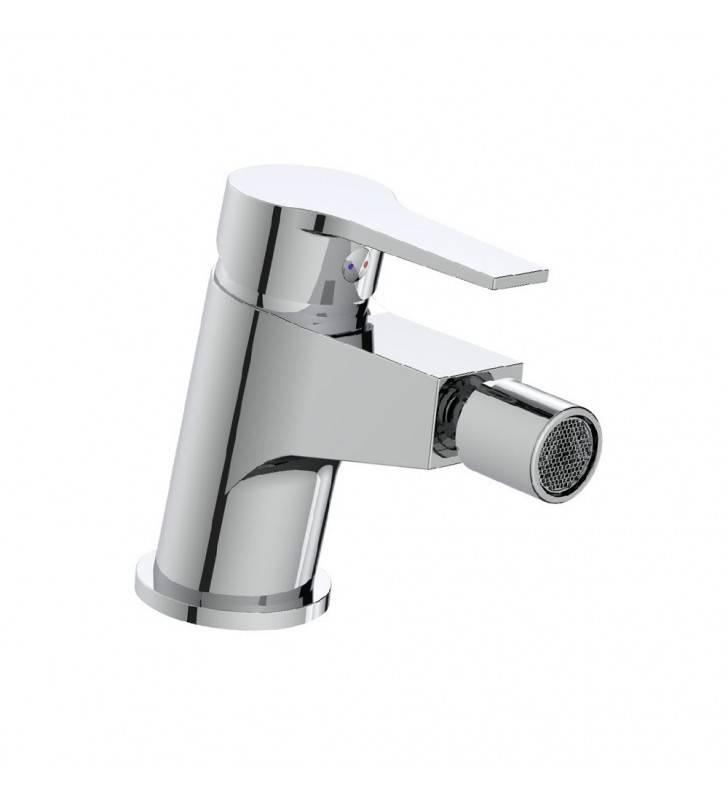 Chrome bidet mixer with metal lever - Hellis Series