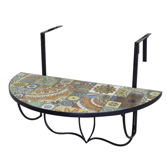 Galatone metal mosaic shelf cm74x38/61h57