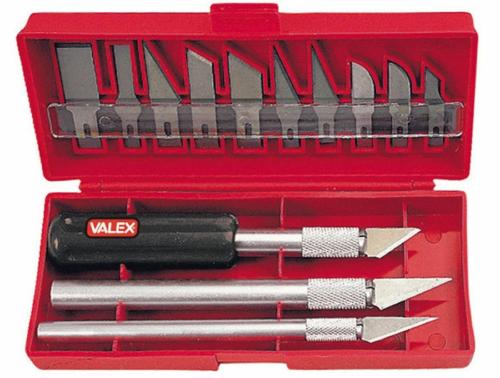 ValEx Knife Set for Precise Balsa Cutting, Steel Engraving and Carving 13 Pieces.