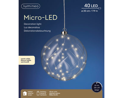 Palla Micro LED estable para interiores Ø 20 cm