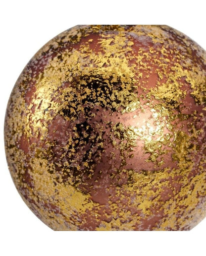 Christmas ball in brown gold assorted glass pcs 1 diam 8