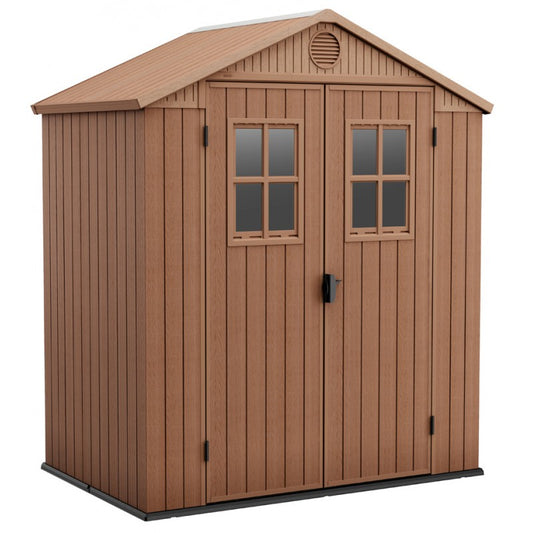 Outdoor Storage Shed - 6X4 ft, Brown