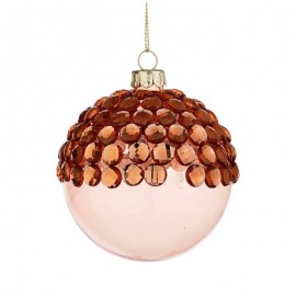 Bola de Navidad Bola de Navidad en cristal Salmón JOYA 8 cm