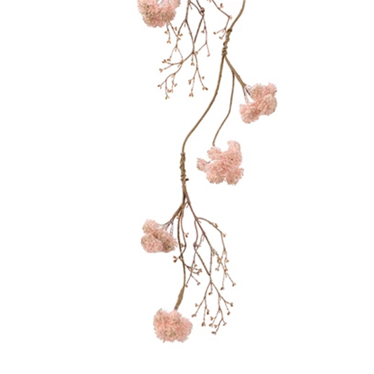 Pink flowering branch H 110 cm