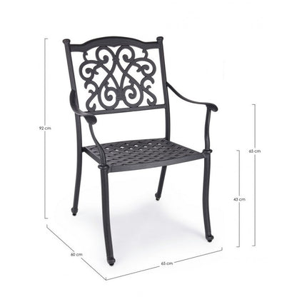 Garden Chair Iron C-Br Ivrea Anthracite