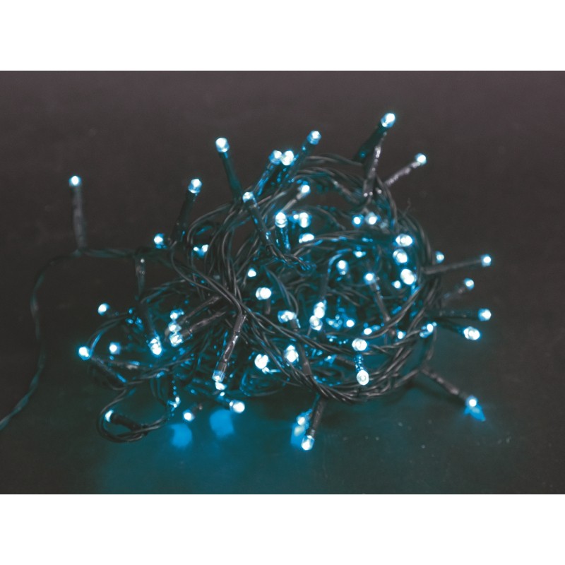 Luces navideñas 300 leds para exterior azul 12 metros +5 cable