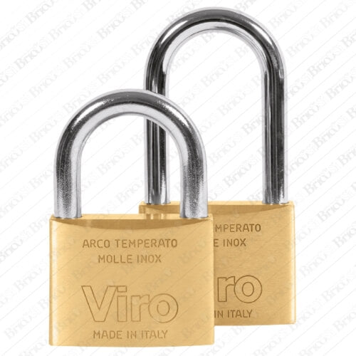 Candado de seguridad Viro rectangular con arco corto/largo (40 mm)