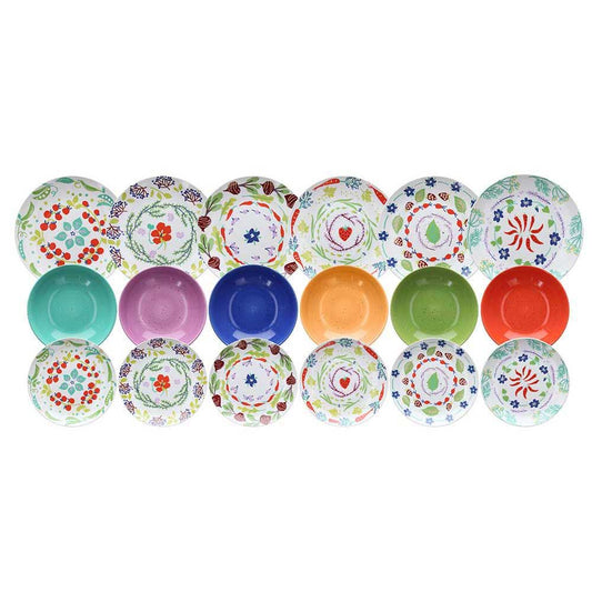 Vajilla 18 Piezas Bio Porcelana Multicolor