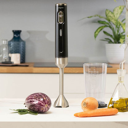 Rechargeable Wireless Immersion Blender Plastic-Stainless Steel Black