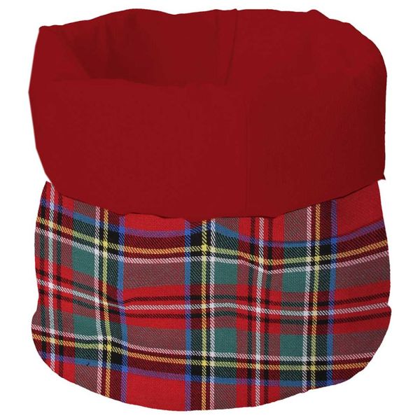 Round Bread Basket 18x18 cm Red Cotton