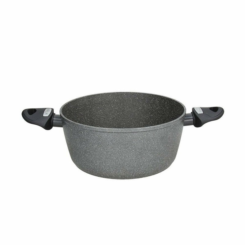 Cazuela con 2 asas, diámetro 24 cm, Tognana Mythos Gris Mármol para la cocina.