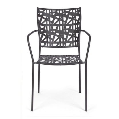 Kelsie anthracite chair with armrests