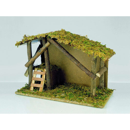 Naked stable nativity scene with Christmas decoration cm 43 x 19 x 30 h