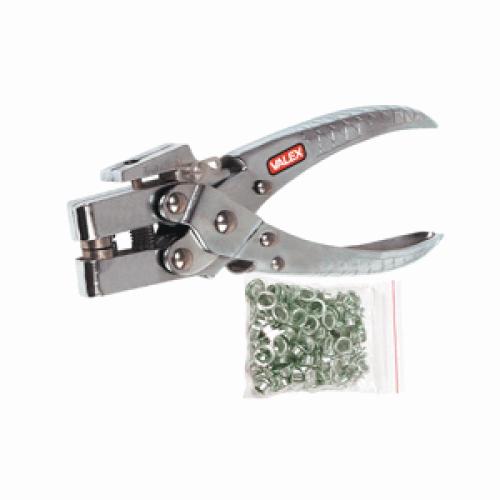 Adjustable eyelet punch pliers with 1000 eyelets.