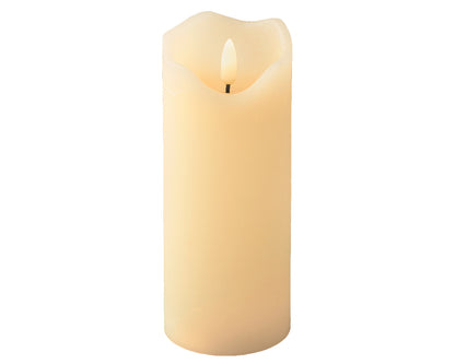 Wavy LED Candle with Stable Wax Top H 17 x Ø 7 cm