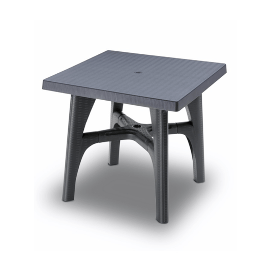 Mesa Trenzada Antracita 80x80xh73 cm