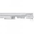 Extendable Curtain Rail in White Painted Steel 122/215 cm