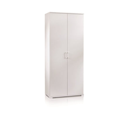 Cabinet with double door and four adjustable shelves, white ante leizu