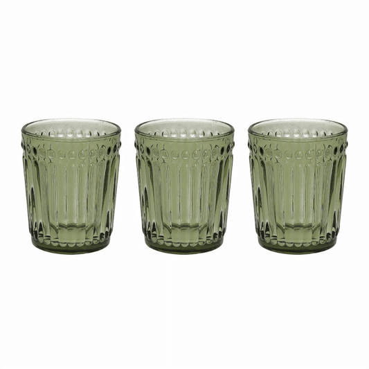 Set 3 Grüne Gläser Cc300 Dorico Grünes Glas