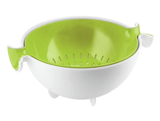 Guzzini Spin Drain Scolatutto: the practical spin strainer in green