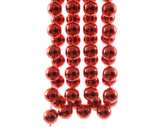 Glossy plastic xxl bead garland L270 cm