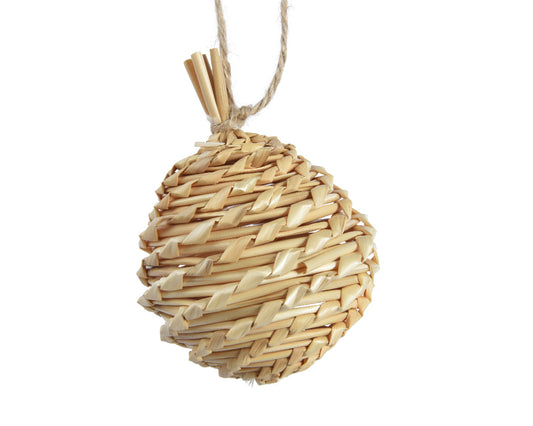 Natural Color Christmas Tassel Ornament Ball - L 13cm x ø 10cm