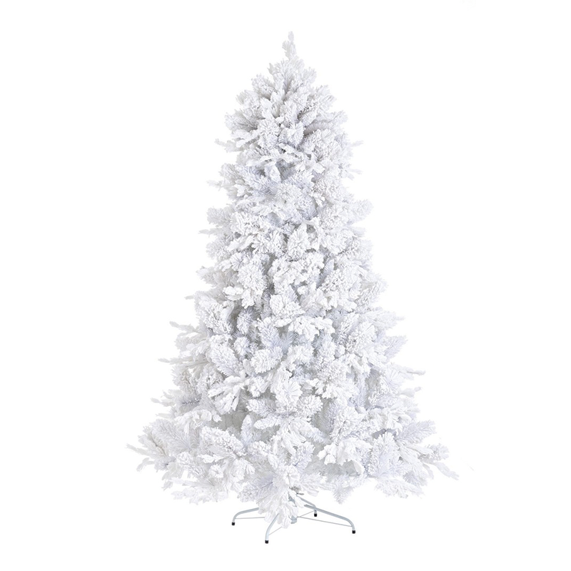 Alberg weiß verschneiter Weihnachtsbaum H 210 x Ø130 cm