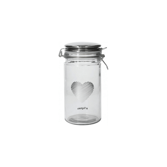 Dolce Casa Glass Jar Silver Jam 13x10x21