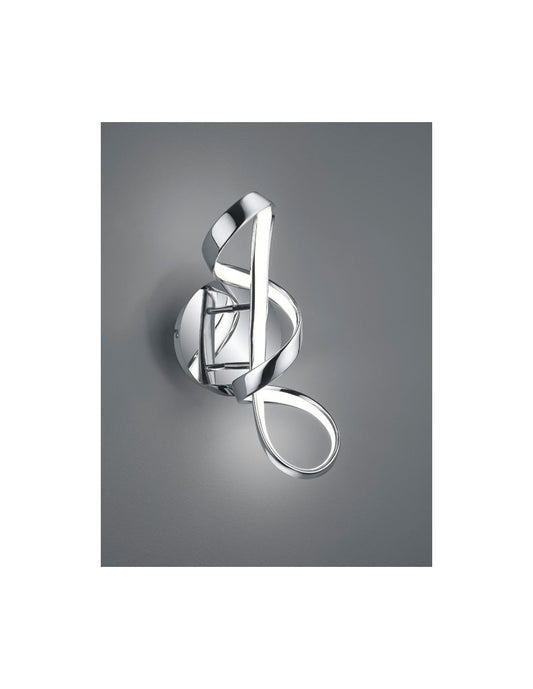 Wall Lamp Perugia Design Bow Chrome Led Dimmer 4000k Trio Lighting