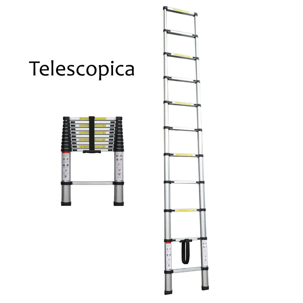 TELESCOPIC LADDER 10 STEPS ALUM.