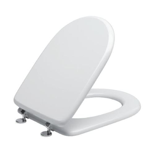 Toilet seat in white MDF wood for Sintesi Cesame model