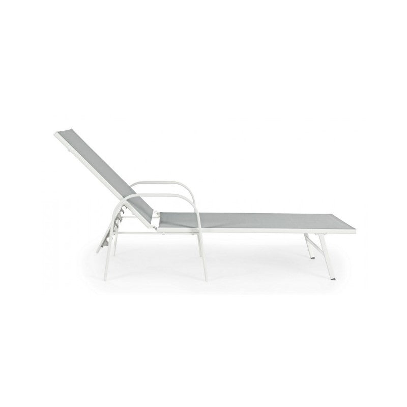 Arent cot in steel and with white armrests cm 195