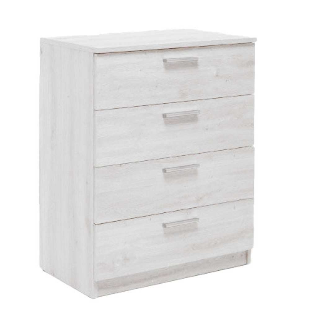 White Chelsea M4C 4-Drawer Chest - 71x43x88 cm