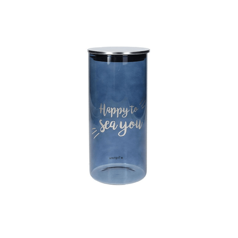 Jar with blue glass lid 1380 cc