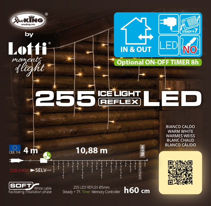 Ice Light WLED 255 LED 10,88 M x H60cm