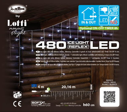 Luz de hielo WLED 480 LED 20,16 m x H60cm