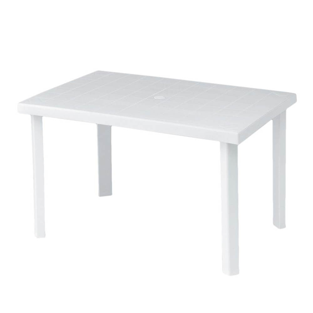 Rechteckiger Tisch für den Außenbereich 120x80x72 H cm weiß Calaf