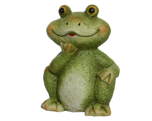 Green ceramic frog