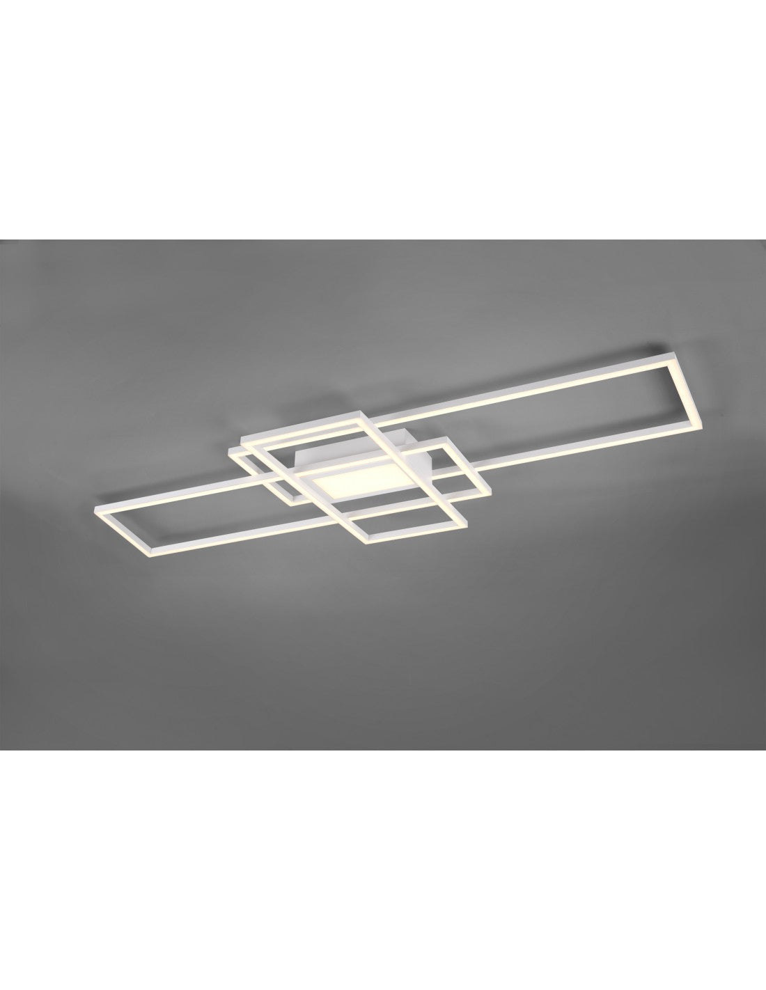 Plafoniera Irvine 3 Rettangoli Led 60w Bianco L105 cm Dimmerabile Trio Lighting