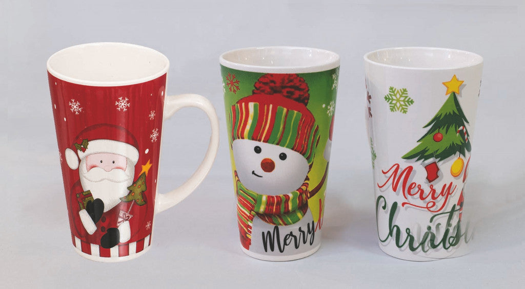 Taza De Cerámica Cm.9X15H Decoraciones Navideñas Decoración navideña