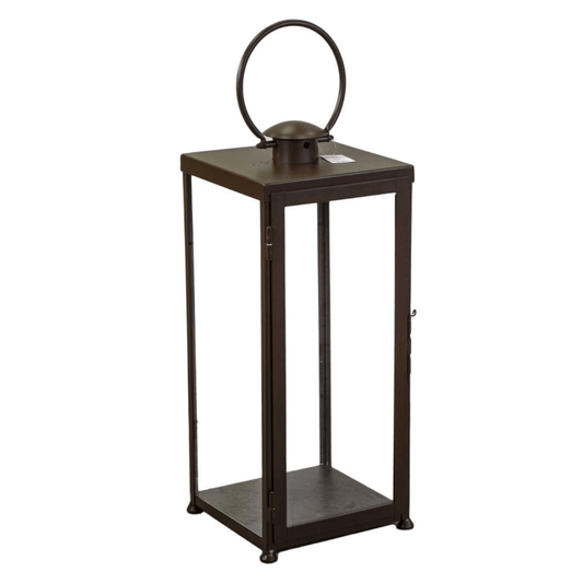 Square bronze metal lantern cm30x30h73/95