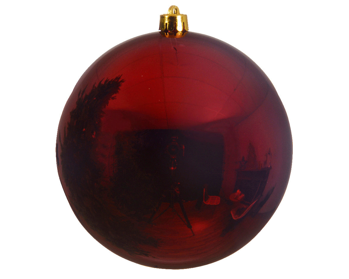 Pallina de Navidad irrompible brillante color rojo oscuro ø 40cm