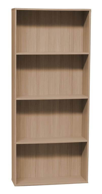 HOMEMANIA wall bookcase with brown wooden shelves - 73 x 24 x 170 cm