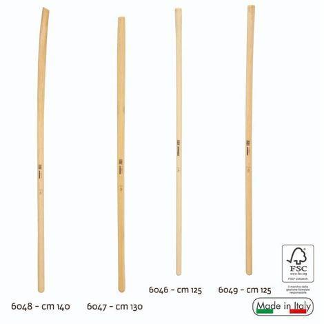 Verdemax-Hackenstiel aus Buche mit einem Durchmesser von 27 mm und einer Länge von 125 cm