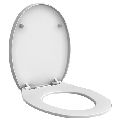 Reverse toilet seat - toilet seat with adjustable stainless steel hinges and screwable from below