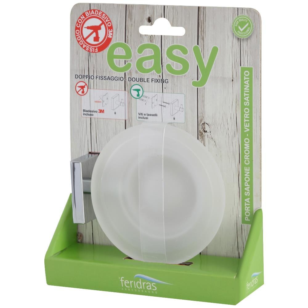 Jabonera Easy Series de acero cromado