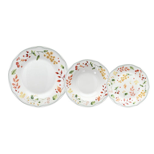 Servicio de Mesa 18 Piezas Paleta Porcelana Multicolor