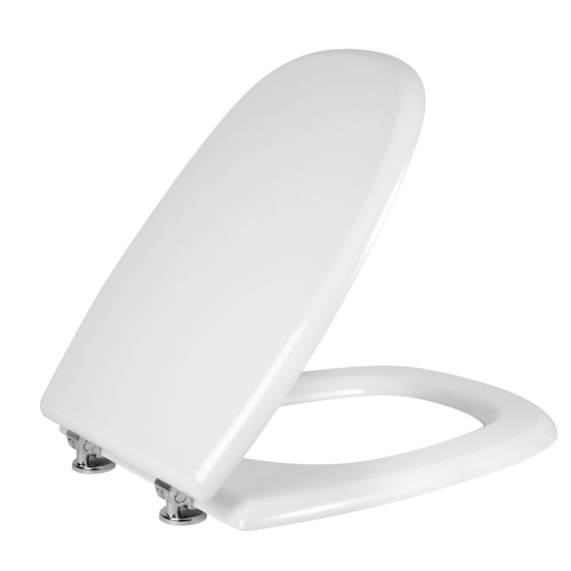 White Mdf Wood Toilet Seat For Pozzi Ginori Mod. Square