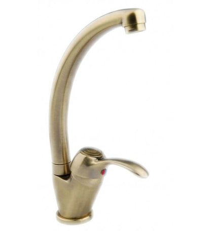 High spout sink tap - Distri Series in antique brass