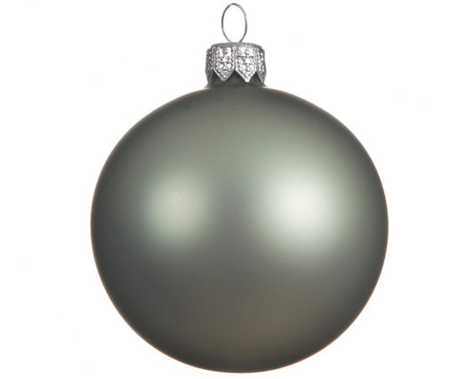 Christmas tree decoration. Matt light green glass ball cm 8